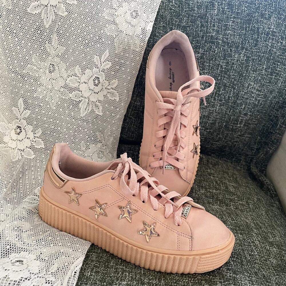 Sissy Boy Sport Pink Sneakers, Size 8